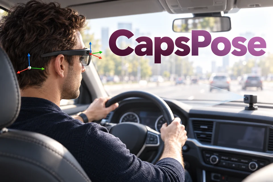 CapsPose: head and AR-glasses pose estimation for a driver