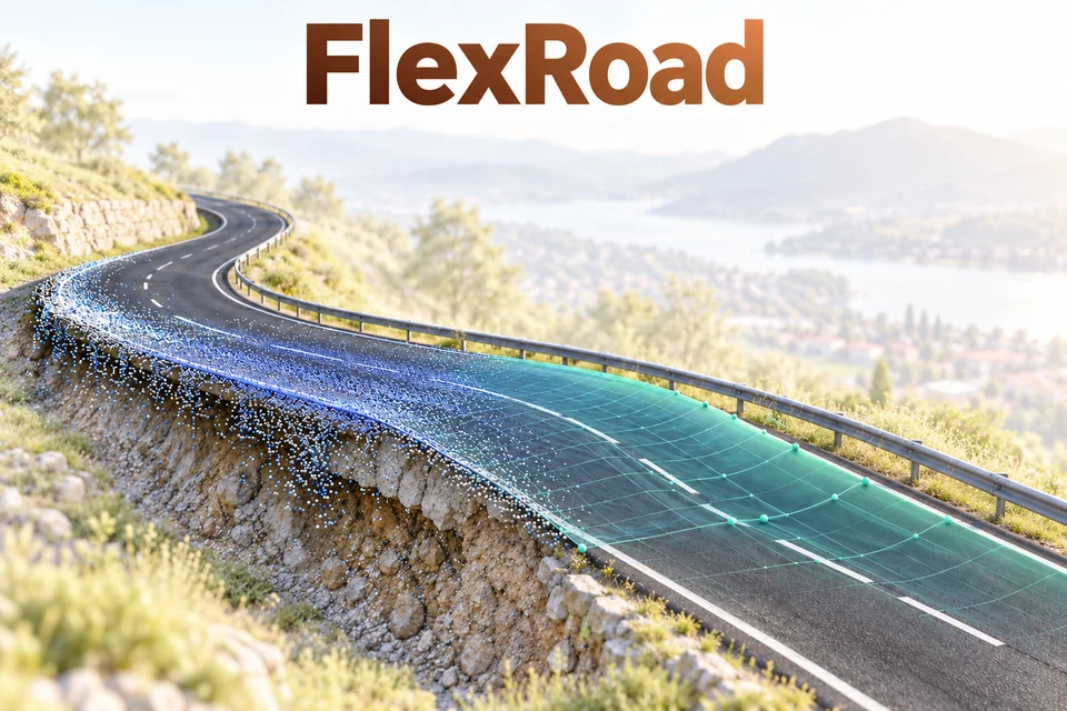 FlexRoad: fitting a smooth curved road surface to noisy reconstruction points