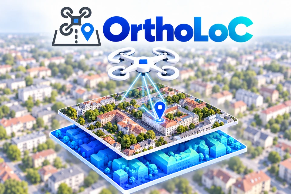 OrthoLoC: matching a UAV image to an orthophoto and lifting correspondences to 3D using a DSM