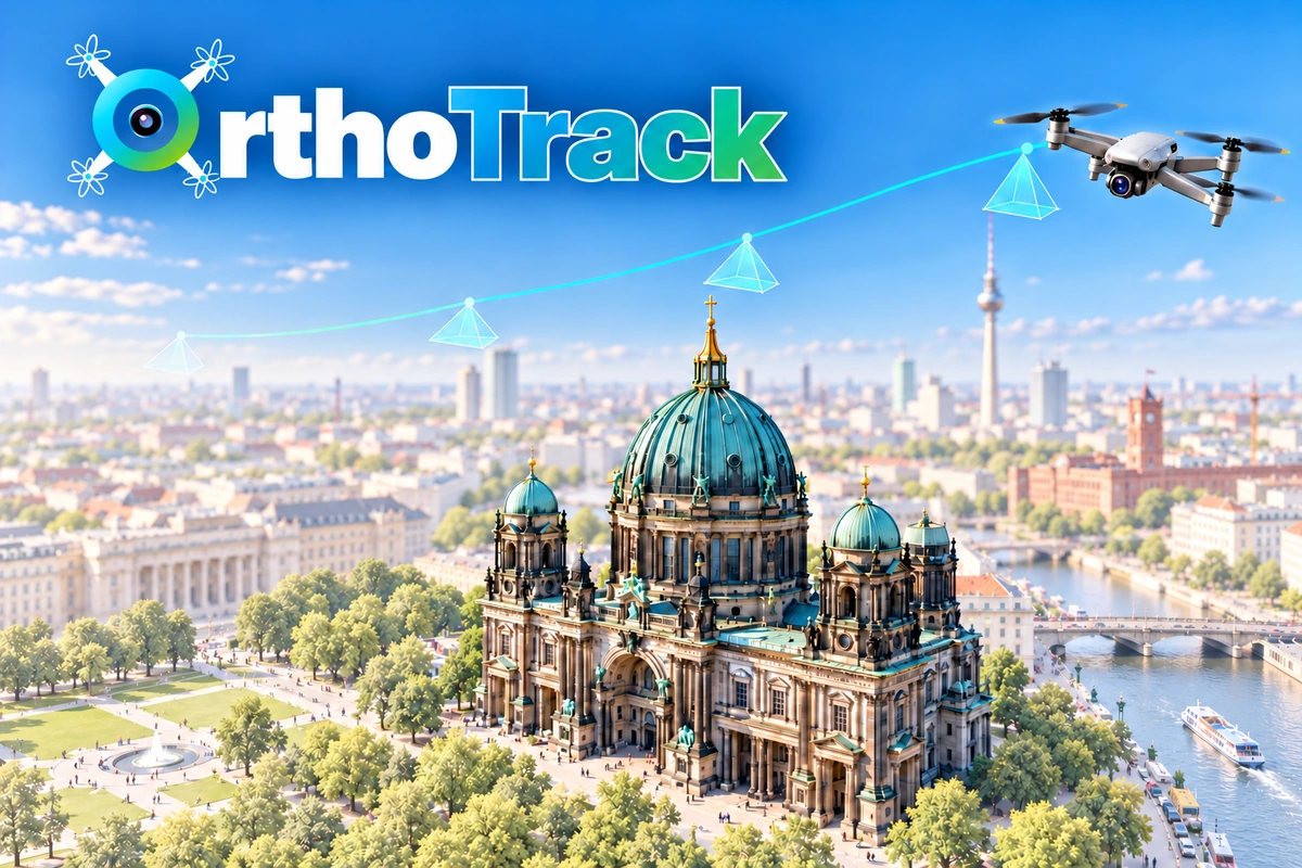 OrthoTrack: drone trajectory and camera poses above Berlin Cathedral